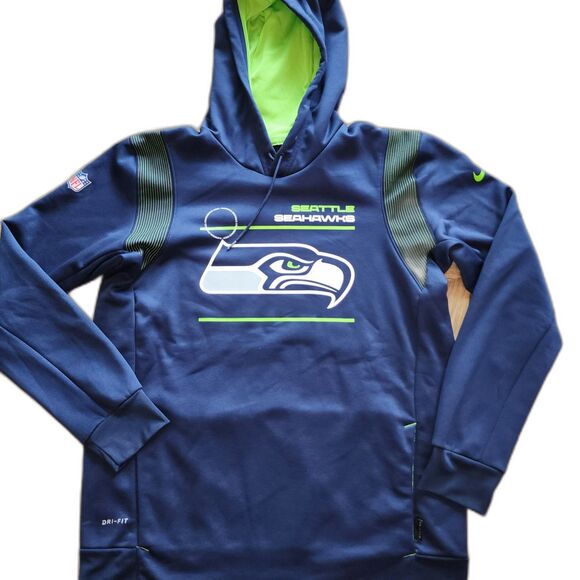 Nike NFL On-Field Seattle Seahawks Football Hoodie Sweatshirt Size L - Picture 1 of 7
